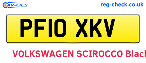 PF10XKV are the vehicle registration plates.