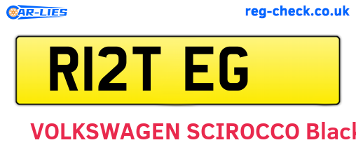 R12TEG are the vehicle registration plates.