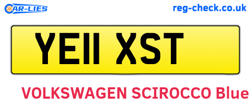 YE11XST are the vehicle registration plates.