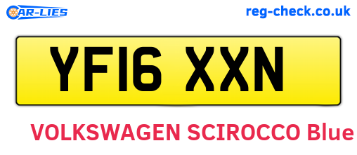 YF16XXN are the vehicle registration plates.