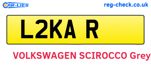 L2KAR are the vehicle registration plates.