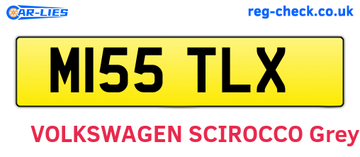 M155TLX are the vehicle registration plates.