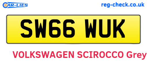 SW66WUK are the vehicle registration plates.