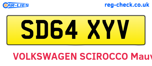 SD64XYV are the vehicle registration plates.