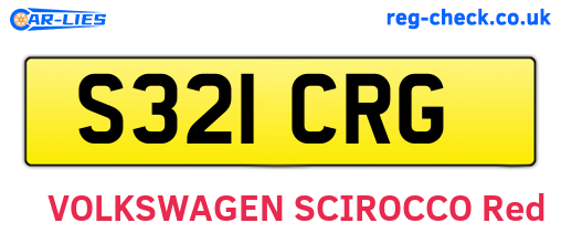 S321CRG are the vehicle registration plates.