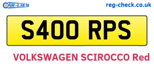 S400RPS are the vehicle registration plates.