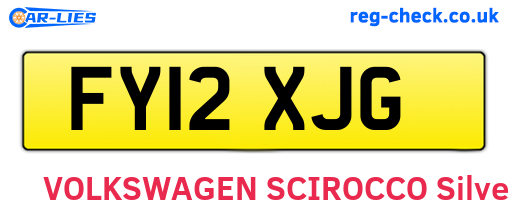FY12XJG are the vehicle registration plates.