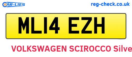 ML14EZH are the vehicle registration plates.