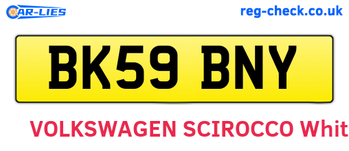 BK59BNY are the vehicle registration plates.