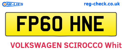 FP60HNE are the vehicle registration plates.