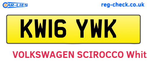 KW16YWK are the vehicle registration plates.