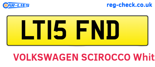 LT15FND are the vehicle registration plates.