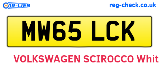 MW65LCK are the vehicle registration plates.
