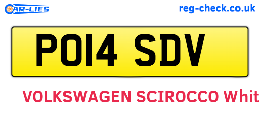PO14SDV are the vehicle registration plates.