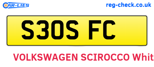 S30SFC are the vehicle registration plates.