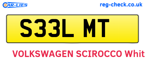 S33LMT are the vehicle registration plates.