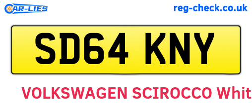 SD64KNY are the vehicle registration plates.