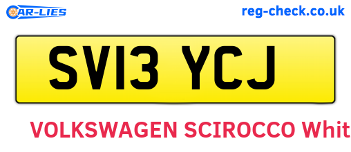SV13YCJ are the vehicle registration plates.