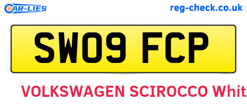 SW09FCP are the vehicle registration plates.