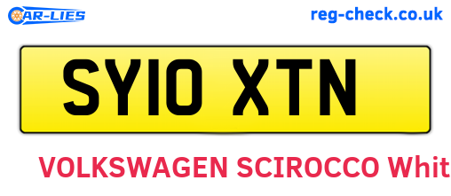 SY10XTN are the vehicle registration plates.