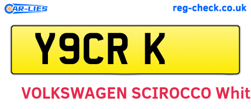 Y9CRK are the vehicle registration plates.