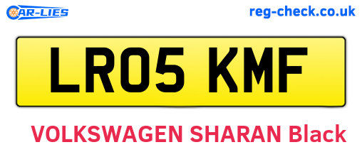 LR05KMF are the vehicle registration plates.
