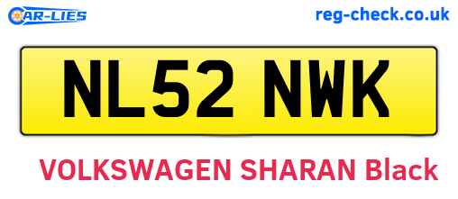 NL52NWK are the vehicle registration plates.