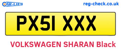 PX51XXX are the vehicle registration plates.