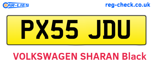 PX55JDU are the vehicle registration plates.