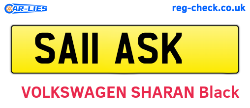 SA11ASK are the vehicle registration plates.