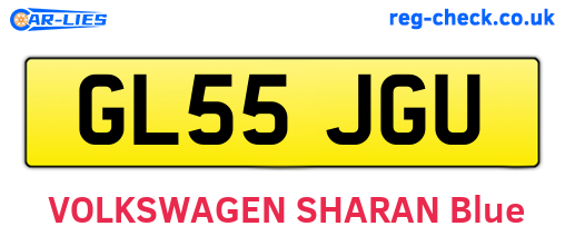 GL55JGU are the vehicle registration plates.
