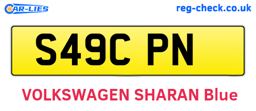 S49CPN are the vehicle registration plates.