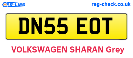 DN55EOT are the vehicle registration plates.
