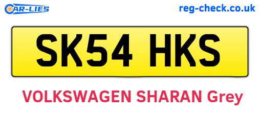 SK54HKS are the vehicle registration plates.