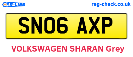 SN06AXP are the vehicle registration plates.