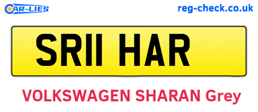 SR11HAR are the vehicle registration plates.