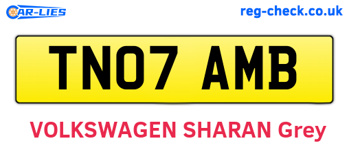 TN07AMB are the vehicle registration plates.