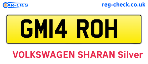 GM14ROH are the vehicle registration plates.