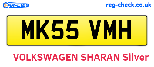 MK55VMH are the vehicle registration plates.