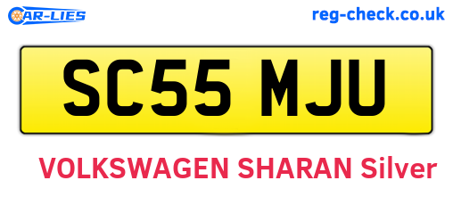 SC55MJU are the vehicle registration plates.