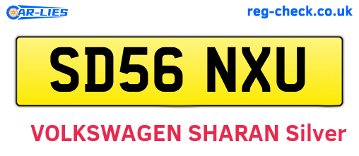 SD56NXU are the vehicle registration plates.