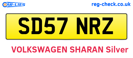 SD57NRZ are the vehicle registration plates.