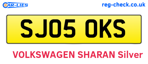 SJ05OKS are the vehicle registration plates.