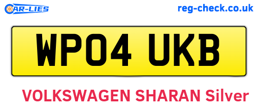 WP04UKB are the vehicle registration plates.