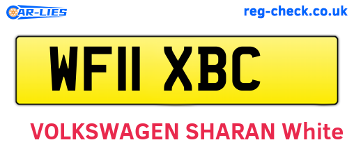 WF11XBC are the vehicle registration plates.