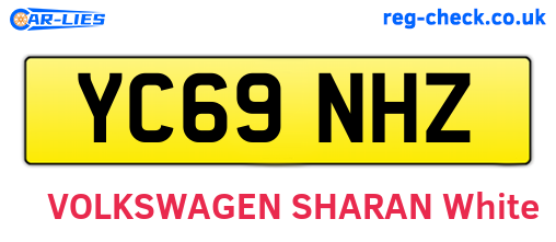 YC69NHZ are the vehicle registration plates.