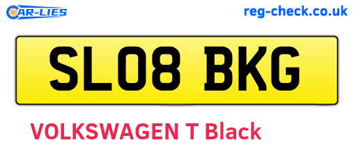SL08BKG are the vehicle registration plates.