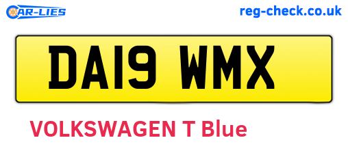 DA19WMX are the vehicle registration plates.