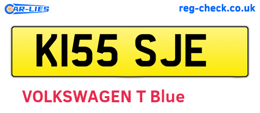 K155SJE are the vehicle registration plates.