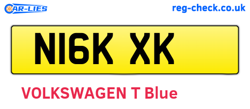 N16KXK are the vehicle registration plates.